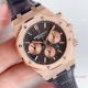 Super Clone Audemars Piguet Royal Oak Rose Gold Black Leather Strap Watch - BF Factory (2)_th.jpg